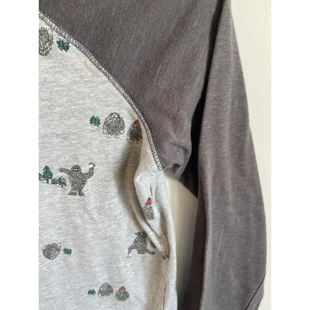 OshKosh Bgosh Boys Yeti Sasquatch Raglan Long Sleeve Shirt Grey Size 10/12